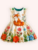 Cute Fox Flower Sleeveless Dress