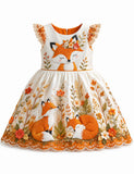 Cute Fox Friends Sleeveless Dress