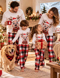 Christmas Cute Rindeer Printed Family Matching Pajamas