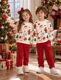Christmas Gingerbread Fleece-Lined Sweatshirt & Pants Set
