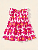 Cute Flower Sweet Little Fly Sleeve Dress
