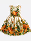Golden Pumpkin Harvest Party Dress