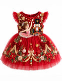 Christmas Ballet Girl & Nutcracker Tulle Dress