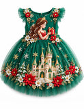 Princess & Castle Christmas Tulle Dress