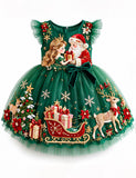 Christmas Princess & Santa Claus Tulle Dress