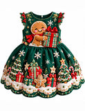 Christmas Gingerbread Man Appliqué Dress