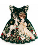 Christmas Princess & Reindeer Party Dress