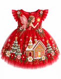 Fairy Floral Christmas Tulle Dress