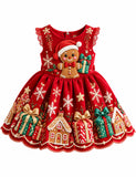 Christmas Gingerbread Man Appliqué Dress