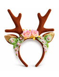 Christmas Reindeer Appliqué Floral Bow Tulle Dress