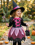 Halloween Witch Cape Magic Dress Set