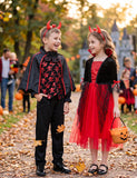 Halloween Magic Witch Dress Or Skull Print Set