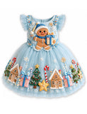 Christmas Gingerbread Man Gift Tulle Dress