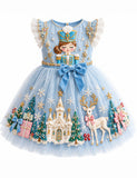Nutcracker Girl Christmas Tulle Party Dress