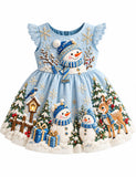 Christmas Snowman Appliqué Dress