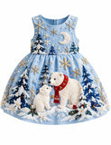 Christmas Snow Polar Bears Dress