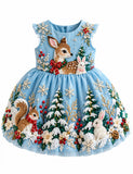 Christmas Little Deer Woodland Party Dress