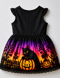 Halloween Black Cat Haunted House Dress