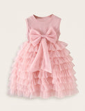 Multi-layer Tulle Bow Cake Dress