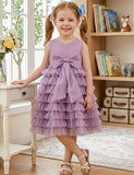 Multi-layer Tulle Bow Cake Dress