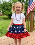 Independence Day Star Print Skirt