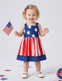 Independence Day Star Red Vertical Dress