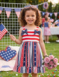 Independence Day Striped Star Suspender Dress