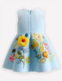 Bee Applique Floral Garden Dress