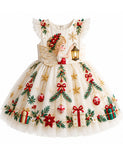 Christmas Fairy Floral Gift Tulle Party Dress