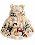 Penguins Snowflake Christmas Party Dress