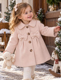Blush Pink Bow Wool Coat