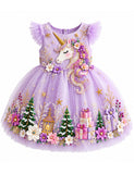Festival Unicorn Gift Winter Princess Dress