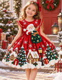 Christmas Santa Snow House Party Dress