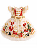Christmas Nutcrackers Embroidery Tulle Dress
