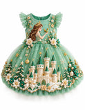 Princess Christmas Castle Tulle Dress