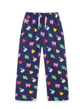 Bow Pigeon Print Sweatshirt Sweatpants Set