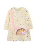Fun Rainbow Bag Polka Dot Dress