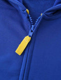 Cartoon Car Applique Zip-up Hoodie