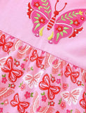 Butterfly Embroidered Long-sleeved Dress