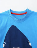 Shark Print kortærmet T-shirt