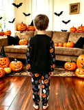 Halloween Dinosaur Pumpkin Print Pajamas