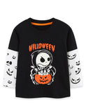 Halloween Luminous Printed Long-sleeve T-shirt