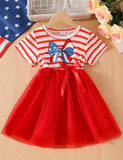Independence Day Star Tulle Bow Dress