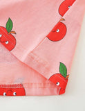 Cartoon Apple Print Dress
