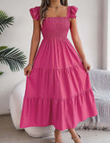 Mom and Me Sweet Little Fly Sleeve Halter Dress