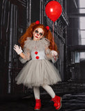 Halloween Clown Cosplay Tulle Dress Set