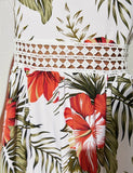 Holiday Elegant Flower Print Dress