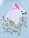 Cute Bunnies Appliqué Langærmet Kjole