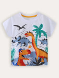 Dinosaur World T-shirt med kort ærmer med tryk