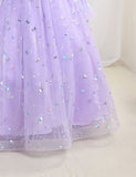 Sequin Embroidered Bow Dress
